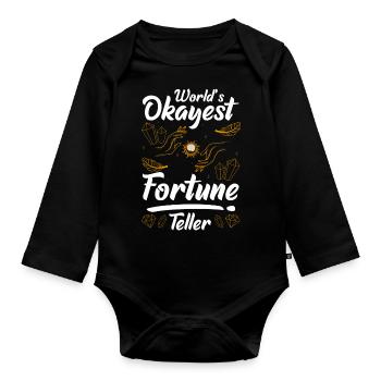 Card Reader Future Clairvoyance Sign - Organic Longsleeve Baby Bodysuit - black - Front