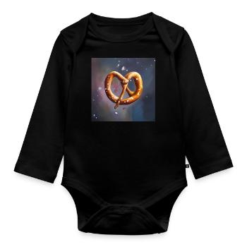 Brezel-Galaxie - Baby Bio-Langarm-Body - Schwarz - Vorne