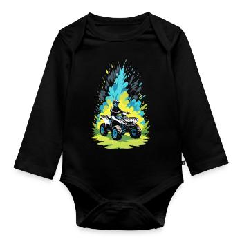 Quad & Off-Road - Organic Longsleeve Baby Bodysuit - black - Front