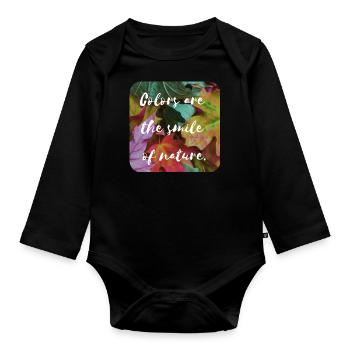 The smile of nature - Baby Bio-Langarm-Body - Schwarz - Vorne