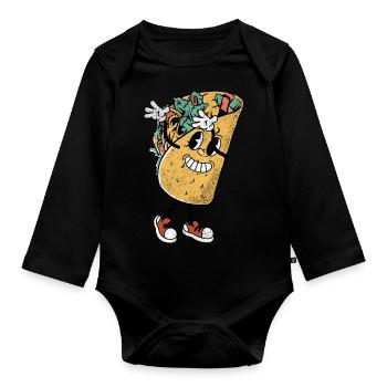 Taco - Body Bébé bio manches longues - noir - Devant
