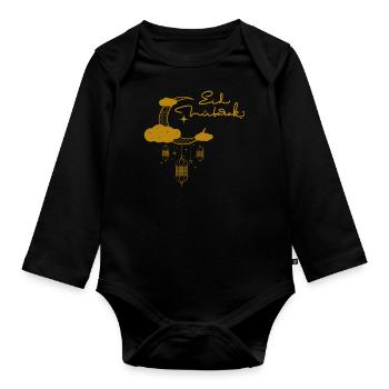 Eid Mubarak / Ramadan / Islam - Organic Longsleeve Baby Bodysuit - black - Front