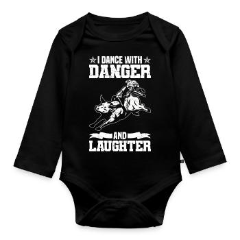 Cowboy - Baby Bio-Langarm-Body - Schwarz - Vorne
