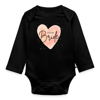 ÉQUIPE Mariée - Body Bébé bio manches longues - noir - Devant