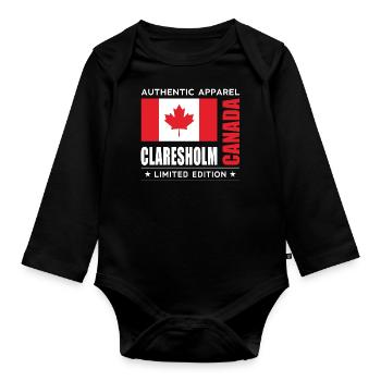 Claresholm - Baby Bio-Langarm-Body - Schwarz - Vorne