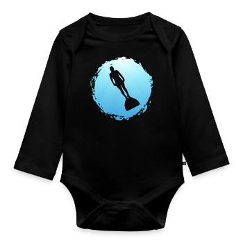 Deep Sea Diving Aquatic Sports Apnoe Diver - Baby Bio-Langarm-Body - Schwarz - Vorne