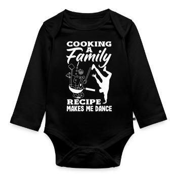 Family Recipe Joy Kitchen - Organic Longsleeve Baby Bodysuit - black - Front