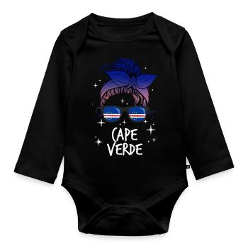 Cap Vert - Body Bébé bio manches longues - noir - Devant