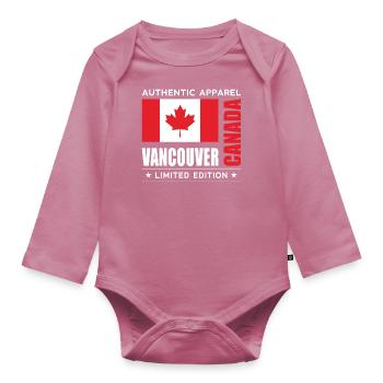 Vancouver - Organic Longsleeve Baby Bodysuit - mauve - Front