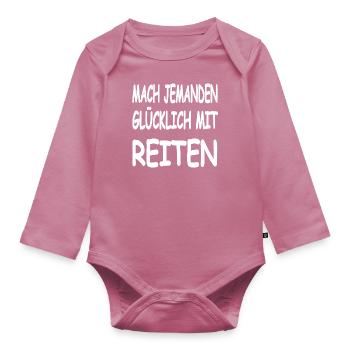 Chevaucher - Body Bébé bio manches longues - mauve - Devant