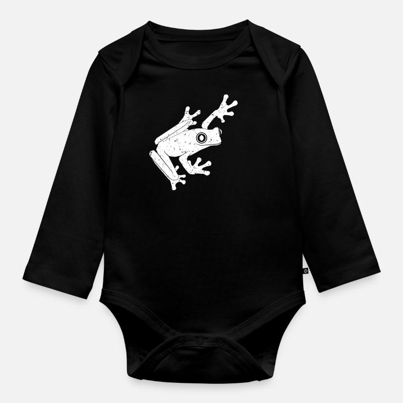 Grenouille - Body Bébé bio manches longues - noir