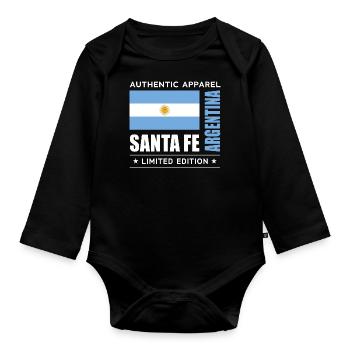 Santa Fe - Body Bébé bio manches longues - noir - Devant