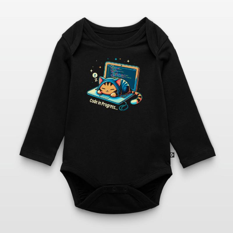 Code in Bearbeitung.. - Programming Cats Baby Bio-Langarm-Body