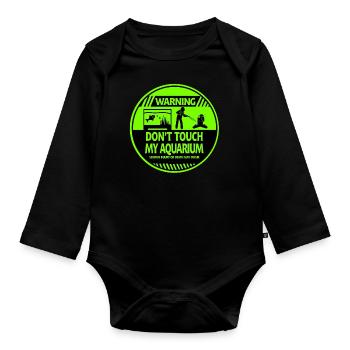 Aquarium - Organic Longsleeve Baby Bodysuit - black - Front