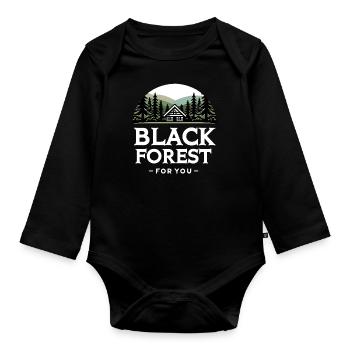 Black Forest for You - Organic Longsleeve Baby Bodysuit - black - Front