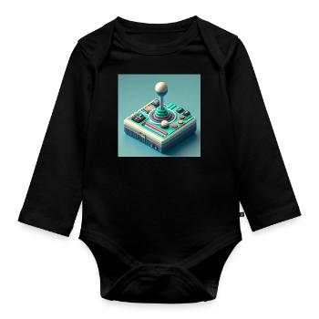 Joystick 7 - Baby Bio-Langarm-Body - Schwarz - Vorne