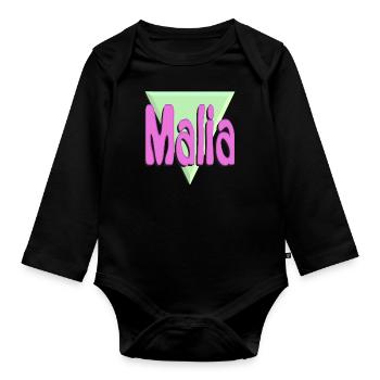 Malia - Baby Bio-Langarm-Body - Schwarz - Vorne