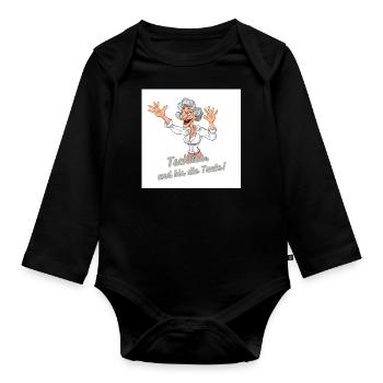 Crazy Aunt - Organic Longsleeve Baby Bodysuit - black - Front