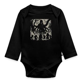 Cultist - Organic Longsleeve Baby Bodysuit - black - Front
