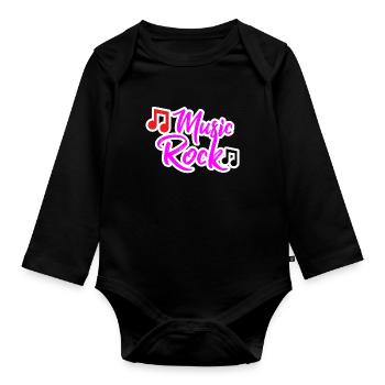 Music Rock Design für alle Musikliebhaber - Baby Bio-Langarm-Body - Schwarz - Vorne