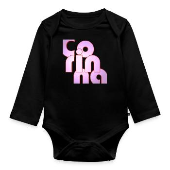 Corinna2 - Baby Bio-Langarm-Body - Schwarz - Vorne