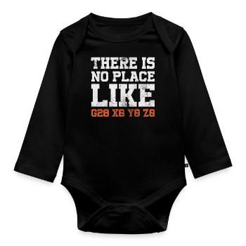 There Is No Place Like Engineering CNC - Organic Longsleeve Baby Bodysuit - black - Front