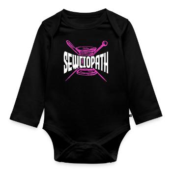 Sewciopath Sewing accessories - Organic Longsleeve Baby Bodysuit - black - Front