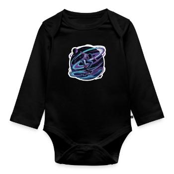 Live your dream - Organic Longsleeve Baby Bodysuit - black - Front