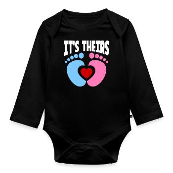 It's theirs Surrogate Mom - Baby Bio-Langarm-Body - Schwarz - Vorne