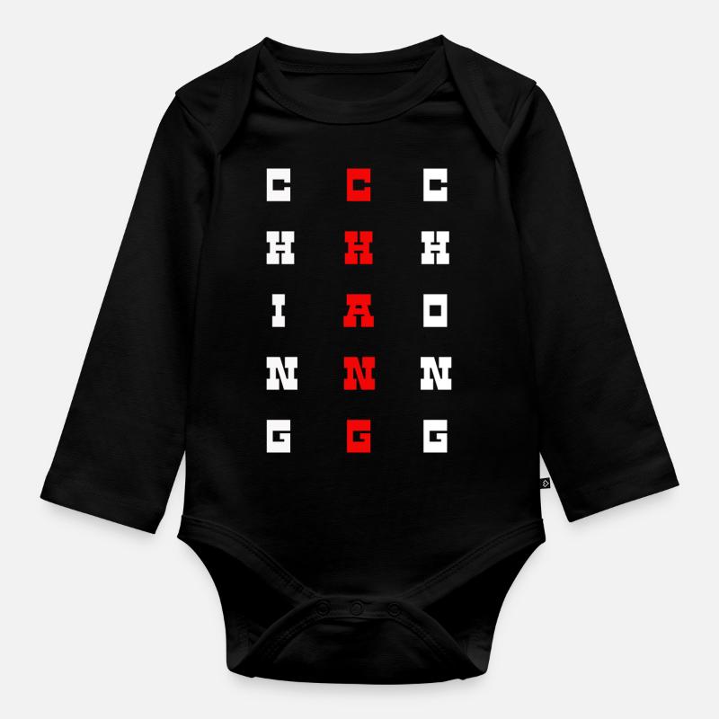 Ching Chang Chong - Baby Bio-Langarm-Body - Schwarz