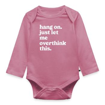 ADHD - Organic Longsleeve Baby Bodysuit - mauve - Front