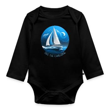 Relevez le défi - Body Bébé bio manches longues - noir - Devant
