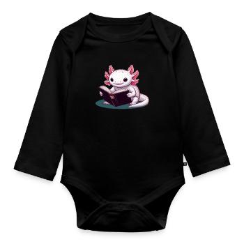Lire Axolotl - Body Bébé bio manches longues - noir - Devant