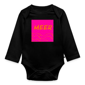 Meer - Baby Bio-Langarm-Body - Schwarz - Vorne