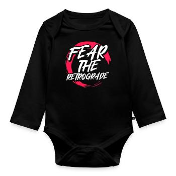 Peur du mouvement planétaire rétrograde Mercure - Body Bébé bio manches longues - noir - Devant