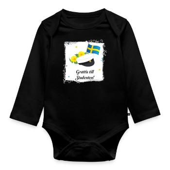 Abschlussfeier 2024 Abiturfeier - Baby Bio-Langarm-Body - Schwarz - Vorne