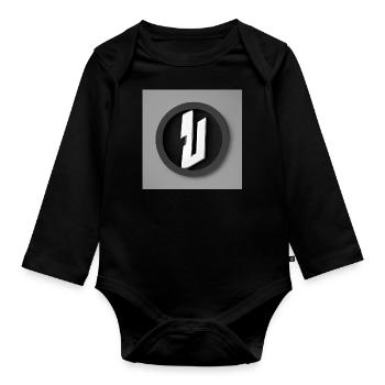 Unleash mind - Organic Longsleeve Baby Bodysuit - black - Front