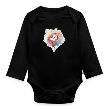 Pride LGBTQIA+ - Baby Bio-Langarm-Body - Schwarz - Vorne