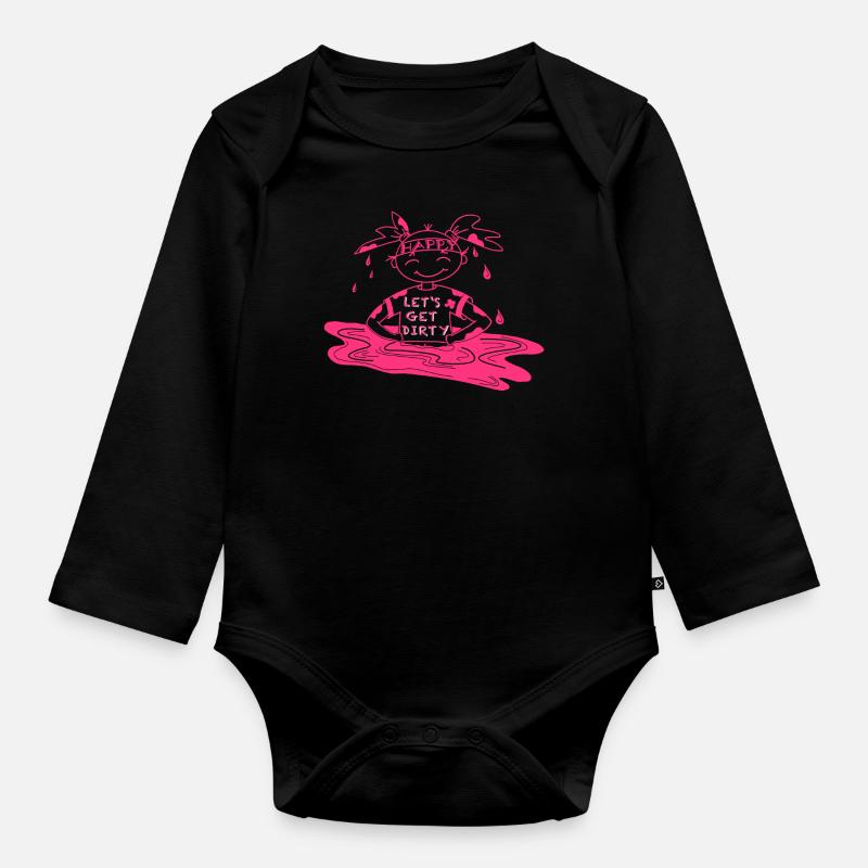 Schlammlauf 2.0 - Baby Bio-Langarm-Body - Schwarz