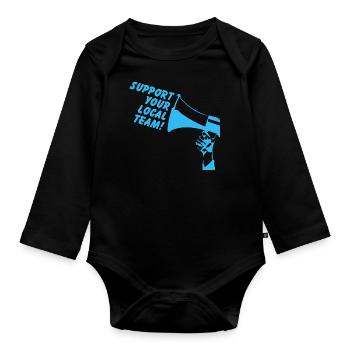 Unterstützen Sie Ihr lokales Team Malmö - Baby Bio-Langarm-Body - Schwarz - Vorne