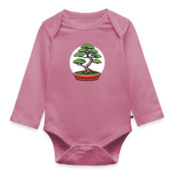 Bonsaï Japon Arbre - Body Bébé bio manches longues - mauve - Devant