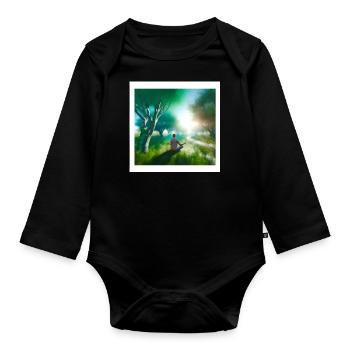 Self-love - Organic Longsleeve Baby Bodysuit - black - Front
