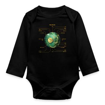 Himmelsscheibe - Baby Bio-Langarm-Body - Schwarz - Vorne