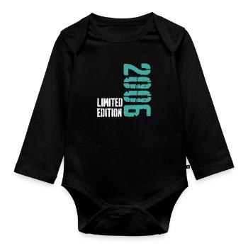 Né en 2006 - Vintage 2006 Anniversaire Rétro - Body Bébé bio manches longues - noir - Devant
