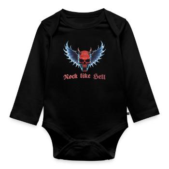 Wing Devil 2024 03 - Body Bébé bio manches longues - noir - Devant