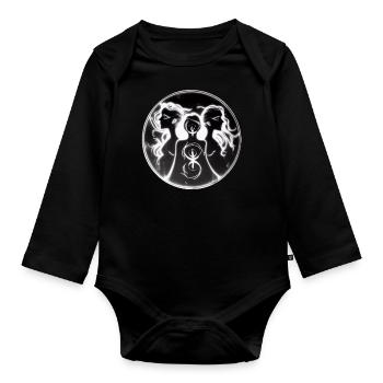 Göttinnen-Trio - Baby Bio-Langarm-Body - Schwarz - Vorne