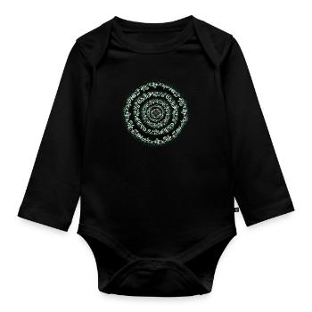 Magic Circle - Organic Longsleeve Baby Bodysuit - black - Front