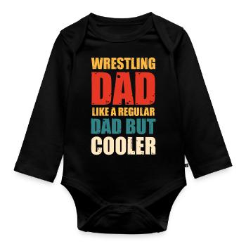 Wrestling - Organic Longsleeve Baby Bodysuit - black - Front