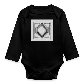 Freiheit im Minimalismus - Baby Bio-Langarm-Body - Schwarz - Vorne