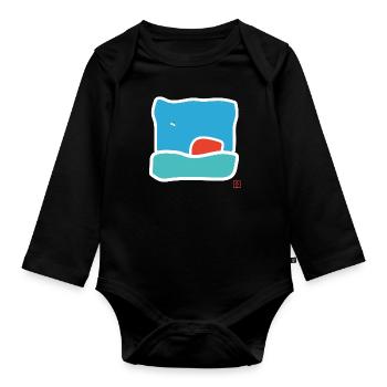 moucheron - Body Bébé bio manches longues - noir - Devant